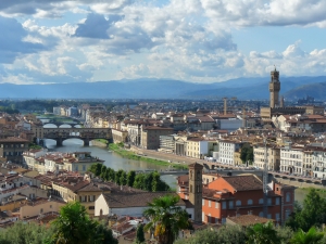 Widok na Florencję i Arno ze wzgórza Michała Anioła