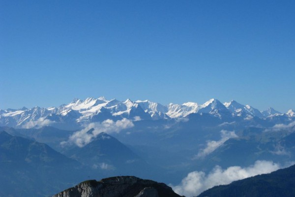 Widok z Pilatusa - Alpy