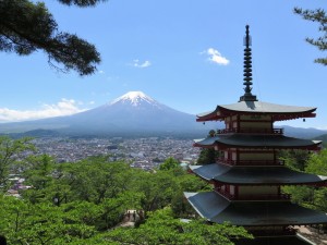 Widok na Fuji z Arakurayama Sengen Park